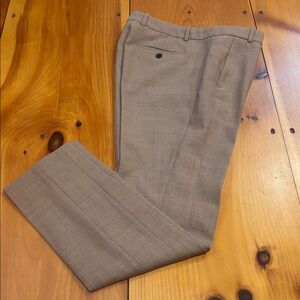 J CREW 6 Maddie Full-Length Trousers Wool Zipper Pockets Camel